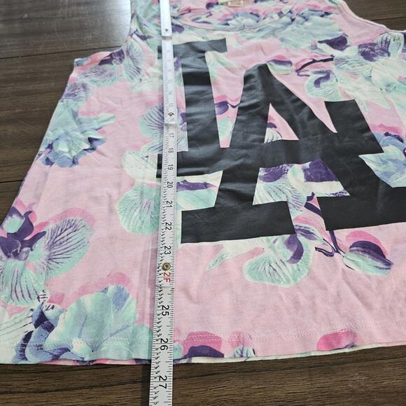 LA Dodgers Forty Seven Brand Floral Cotton Blend Sleeveless Tank Top Sz M - Picture 5 of 7